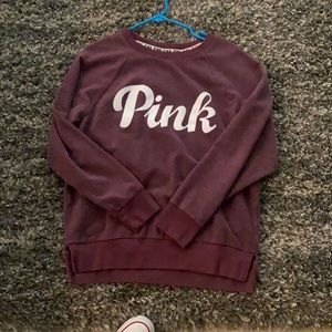 Inside out look pink sweater